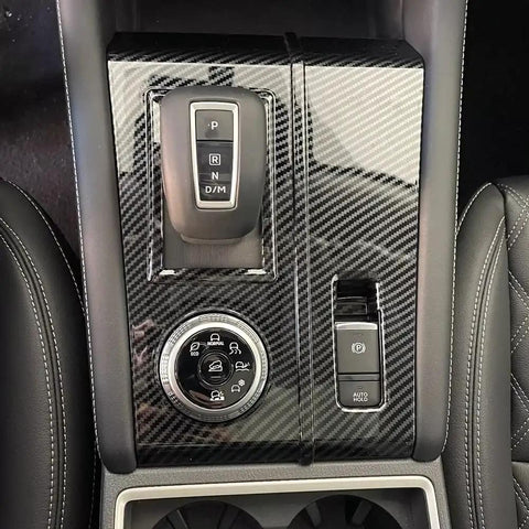 Center Console Frame Cover Gear Shift Panel Trim With Carbon Fiber Look For 2022 2023 2024 Mitsubishi Outlander Left Hand Drive ABS Plastic