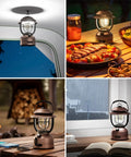 Rechargeable Vintage LED Camping Lantern with 15000mAh battery, 1000 lumen, stepless dimming in home, camping and outdoor settings