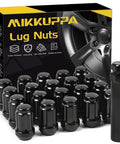 Box and 20-piece set of M12x1.5 Spline Lug Nuts Replacement for Honda Civic Accord CR-V Camry RAV4 Sienna and More Black Closed End Wheel
