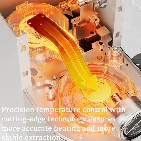 Close-up of Straight Up Home Barista Dream Machine featuring precise temperature control technology for stable extraction.