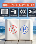 Epoxy Putty Modeling Compound For Sculpting And Repairs DIY Ready Self Hardening Drillable White 200g blocks labeled A and B
