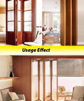 Pocket Door Bifold Hardware Kit With Adjustable Height Rollers For Smooth Glide 4 Door One Side Open, wood folding doors installed