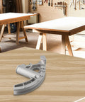 Heavy Duty EMT Conduit Pipe Bender With 3/4 Inch Cast Aluminum Head featuring embossed angle markings on a workspace.