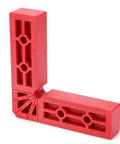 90 Degree Positioning Plastic Right Angle Clamp For Woodworking With 120mm Scale, red tool with ruler markings