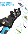 Heavy Duty 3 In 1 All In One Wire Stripper And Cutter For 8 18 AWG Solid And 10 22 AWG Stranded Wire With Adjustable Crimp Tool.