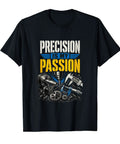 Cool Gauge Square Machinist Vise T-Shirt For CNC Tool Guys With Classic Fit And Double-Needle Hem Lightweight Black Tee Shirt featuring precision graphic.