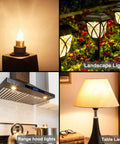 Bi-Pin Halogen Bulbs Pack of 10, 12V 10W in use for cabinet, landscape, range hood, and table lamp lighting applications