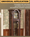 Grandfather clock showcasing Brass Clock Hand Nut Set 9-Piece For Grandfather Clocks And Movements With Knurled Serrated Edge Fits 5mm 6mm And 10mm Dial Hands Suitable For Wall Mantel And Grandmother Clocks Premium Clock Hardware