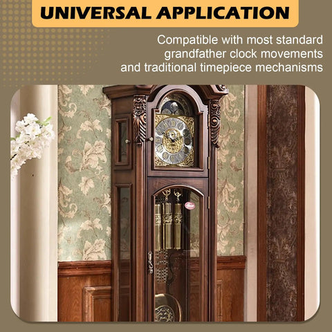 Grandfather clock showcasing Brass Clock Hand Nut Set 9-Piece For Grandfather Clocks And Movements With Knurled Serrated Edge Fits 5mm 6mm And 10mm Dial Hands Suitable For Wall Mantel And Grandmother Clocks Premium Clock Hardware