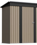5x3 Ft Outdoor Storage Shed With Sloped Roof And Lockable Door Heavy Duty Metal Construction For Backyard Garden Patio Or Lawn Tool Shed