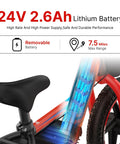 Electric Dirt Bike For Kids 3 To 6, 170W Mini Moto With Lightweight Aluminum Frame, 24V Detachable Battery, Dual Power Modes, 12 Inch Knobby Tires, Rugged Outdoor Fun For Backyard Adventures And Neighborhood Treks, 24V 2.6Ah removable battery