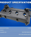 Valve Cover Kit With Gaskets And Oil Filler Cap For 2002-2006 Nissan Altima Sentra 2.5L Replaces 13264-3Z001 side view