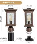 Outdoor Post Light Built To Last Weatherproof Lantern With Oil Rubbed Bronze Finish Tempered Seeded Glass Durable Aluminum Build