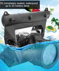Floating 20m Underwater DSLR Housing Case for Cameras Portable Dive Cage Waterproof Protector with ocean backdrop