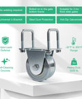 Heavy Duty 4 Inch V Groove Gate Wheel Kit Built Tough With 3000 Lbs Capacity, dual bearing external mount bracket on display