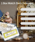 Stem Extender and Crown Set for Watch Repair High Hardness Wear Resistant Replacement Parts Kit With Crowns and Stems Precision Tech