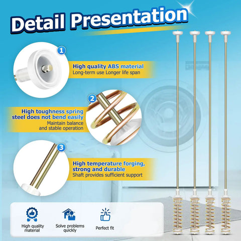 Washer Suspension Rod Replacement Kit Fits DC97-16350E DC97-16350U DC97-16350S details with materials and features.