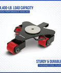 Strongway Heavy Duty Machinery Mover With 360 Degree Rotation Smooth Polyurethane Rollers Move Appliances Forgers And Equipment Effortlessly on a durable steel base.