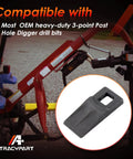 Heavy Duty Auger Teeth Replacement Kit For 3 Point Post Hole Digger Drill Bits With Square Hole Screws 4 Pack Compatible