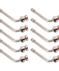 Pack of 10 Pro Grade Heavy Duty Truck Tire Valve Stems with 60 Degree Extension Adapters TR545D for Alcoa Wheels