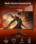 24 Inch Gaming Monitor With 100Hz Refresh, Built In Speakers, 1080p Display, Ergonomic Tilt For Home Office And Gaming, HDMI And VGA Ports, Wall Mount Ready, Plug And Play For Work And Play with character scene on screen