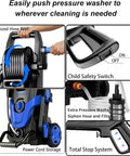New Upgrade Beast Power Washer With 4 Quick Connect Nozzles 3.2 GPM Inlet Hose And Filter 500ml Soap Tank Heavy Duty Cleaner parts