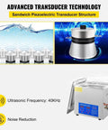 Heavy Duty Digital Ultrasonic Cleaner 30 Liter Stainless Steel Tub For Jewelers And Gear Heads 40 Khz showcasing advanced transducer technology.
