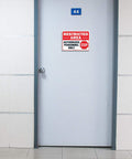 2 Pack Restricted Area Sign Authorized Personnel Only Do Not Enter Warning Plaque 10 By 7 Inches on door, measuring 10 by 7 inches.