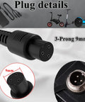 3 In 1 29.4V 2A Electric Scooter Charger Replacement For 25.2V Lithium Scooters And E Bikes With Multiple Plug Types, plug details