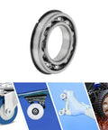 Deep Groove Ball Bearing 6215NR 75x130x25mm P5 Open Type Lubricated for cars, scooters, skateboards, and karts, silver tone