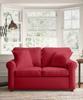 Red sofa with 2 Inch Wood Furniture Feet Set Of 4 With Pre Drilled M8 Bolts Not Adjustable Short Solid Hardwood Replacement Legs