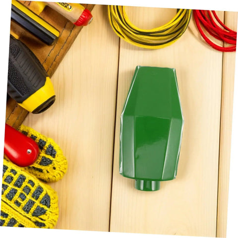 Workhorse Green Workbench Light Cover For Drill Press And Sewing Machine Shop Lamp Shade on wood surface with tools