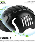 Lightweight HDPE Bump Cap Insert For Baseball Caps Ventilated Airlite All Day Comfort Protective Cap Liner in black, side view