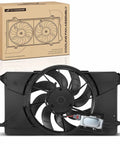 Heavy Duty Engine Radiator Cooling Fan Assembly With Brushless Motor Shroud Drop In Replacement For Ford Focus Ev And 2.0L L4 visible from front angle