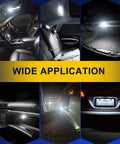 3175 Led Festoon Bulbs 31mm 1.22in 12V ultra bright 6000K white interior lighting kit pack of 4 for car dome and map lights showcase