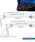 Ultralight Titanium Quick Release Skewer Set For Mountain Bike Red Beefed Up dimension chart with detailed sizes and weights