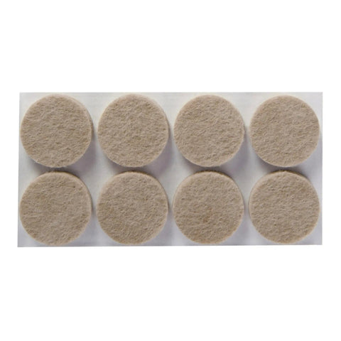 Beige 32 Piece Round One Inch Felt Furniture Pads With Self Stick Adhesive Protect Hardwood Floors From Nicks Dents And Scratches