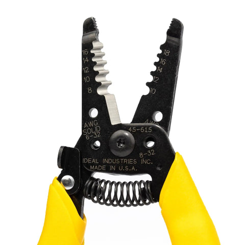 Wire Stripper Tool For 8-16 Solid And 10-18 Stranded Wire With Precision Stripping Holes, Ergonomic Curved Handles, Textured Sleeves