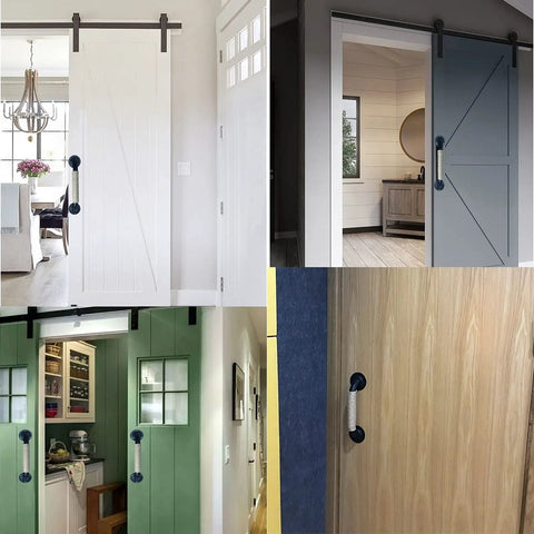 Dope Vintage Style Iron Door Pull Handles Set Of 2 For Cabinets Wardrobes Barn Doors And More 105mm And 125mm Lengths Durable
