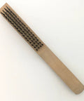 10 inch wire brush included with Heavy Duty Welding Chipping Hammer with Coil Spring Handle for shock absorption, shown on side view.