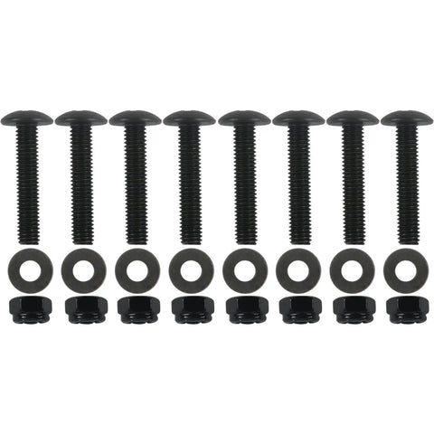 Drop Through Longboard Hardware Kit 1 1/4 Inch Pan Head Bolts With Washers And Nuts Multicolor Includes 8 Bolts 8 Washers And 8 Nuts