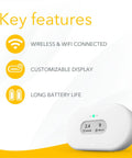 Battery Powered Indoor Air Quality Monitor With Wi Fi Connectivity For Radon PM2 5 CO2 VOC Humidity Temperature And Air Pressure Real Time Readouts