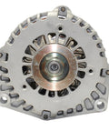 Front view of a Remanufactured Alternator With High Quality Bearings And Double Lip Seals For Low Friction And Quiet Operation.