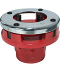 Front view of Replacement Two Inch Die Head For Ratchet Pipe Threader Kits, Pro Grade Beefy Cast Iron Die, Fits Ratchet Systems