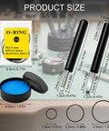 Beefy Watch Repair Kit With O Ring Gaskets And Seals, dimensions of tools and gaskets on a watchmaker's desk