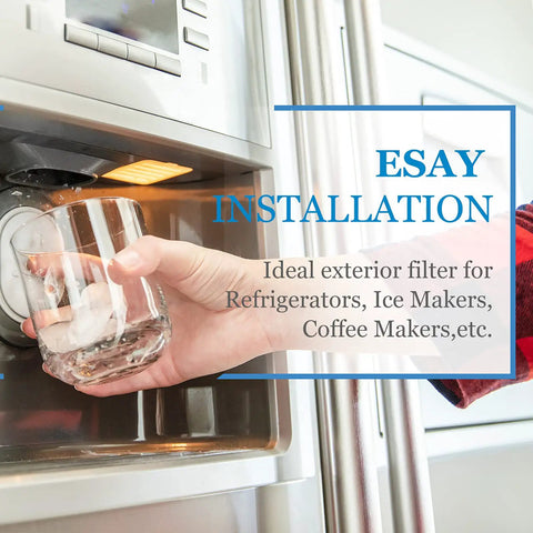Inline Water Filter For Ice Makers And Refrigerators Post Activated Carbon Replacement Cartridge With Quick Connect Under Sink
