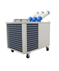 Heavy Duty Industrial Spot Cooler 29800 Btu Portable Ac Unit 220 Volt with three exhaust ducts for precise airflow.