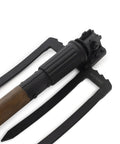 Foldable Spading Fork For Digging And Aerating Durable Steel Garden Tool with beechwood handle and twist lock.