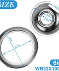 6 inch drip pans with size measurements for Go To Chrome Burner Drip Pan Set 4 Pack For 6 Inch And 8 Inch Electric Stove Tops Includes 2 Small 6 Inch Drip Pans And 2 Large 8 Inch Pans With Rings Replacement For WB32X10012 WB32X10013