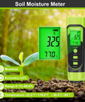 All In One Digital Soil Moisture And EC Meter For Indoor Plants And Gardens No Guesswork Quick Accurate Hygrometer For Watering Potted Plants Garden Beds Compost Nurseries And Farmers, handheld digital meter on soil
